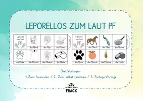 Vorschau - Arbeitsblätter - Leporello Pf - 3 verschiedene Vorlagen - Seite 1