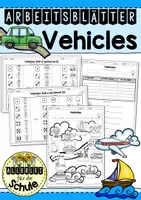 Vorschau - Arbeitsblätter - Vehicles - Arbeitsmaterialien - Deckblatt