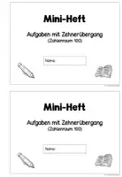 Vorschau - Arbeitsblätter - Mini-Heft (ZR 100): Aufgaben mit Zehnerübergang - Seite 1