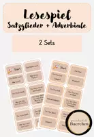 Vorschau - Spiele - Lesespiel und Domino zu Satzgliedern und Adverbialen - Deckblatt