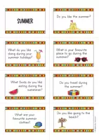Προεπισκόπηση - Φύλλα εργασίας - Summer Speaking Cards; 39 Κάρτες συνομιλίας με θέμα το καλοκαίρι (Αγγλικά) - Σελίδα 1