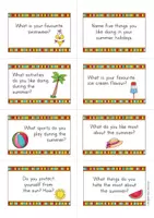 Προεπισκόπηση - Φύλλα εργασίας - Summer Speaking Cards; 39 Κάρτες συνομιλίας με θέμα το καλοκαίρι (Αγγλικά) - Σελίδα 2