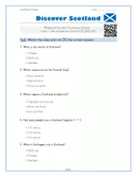 Vorschau - Arbeitsblätter - Scotland video worksheet and entry (Eintrag) - Deckblatt