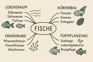 Vorschau - Arbeitsblätter - Arbeitsblatt zum Thema "Fische" + Onlineübung & MP3 + Mindmap + Infografik - Seite 3