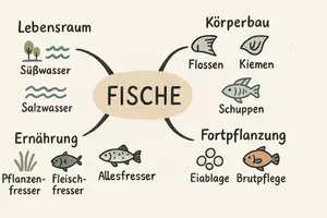Vorschau - Arbeitsblätter - Arbeitsblatt zum Thema "Fische" + Onlineübung & MP3 + Mindmap + Infografik - Seite 2