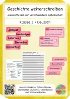 Vorschau - Stundenentwürfe - freies Schreiben Text zu Ende schreiben Lieselotte Apfelkuchen - Deckblatt