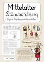 Vorschau - Unterrichtsreihen - Ständeordnung & Ständepyramide - Mittelalter (Legematerial & Arbeitsblätter) - Deckblatt