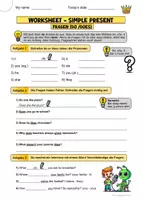 Vorschau - Arbeitsblätter - Simple present - do does Fragen (AB 2) - Deckblatt