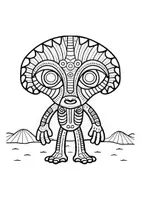 Vorschau - Mal- und Bastelvorlagen - Mandalas Thema Aliens - Grundschule - Bastelvorlagen - Seite 3