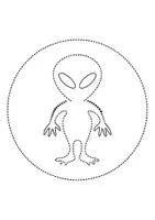 Vorschau - Mal- und Bastelvorlagen - runde Prickelbilder / Fensterbilder Thema Aliens - Grundschule - Bastelvorlagen - Seite 3