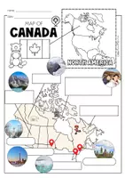 Vorschau - Arbeitsblätter - Canada | Map of Canada | Merkblatt - Seite 1