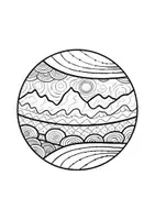 Vorschau - Mal- und Bastelvorlagen - Mandalas Thema Planeten - Grundschule - Bastelvorlagen - Seite 2