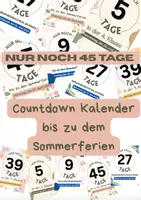 Vorschau - Poster - Countdown Kalender für das Schuljahr - Deckblatt