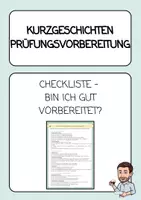 Vorschau - Arbeitsblätter - Kurzgeschichten analysieren - Checkliste - Deckblatt