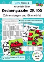 Vorschau - Arbeitsblätter - Rechenpuzzle ZR 100 - Zehnerstangen und Einer (Apfelkorb) - Deckblatt