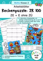 Vorschau - Arbeitsblätter - Materialpaket: Rechenpuzzles ZR 100 ohne ZÜ - Seite 1