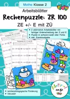 Vorschau - Arbeitsblätter - Rechenpuzzle (Hai) ZR 100 ZE +/- E mit ZÜ - Deckblatt