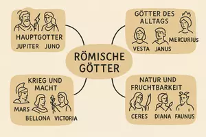 Vorschau - Arbeitsblätter - Arbeitsblatt "Römische Götter" + Onlineübung & MP3 + Mindmap + Infografik - Seite 3