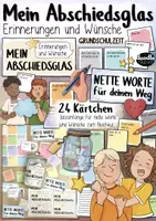 Vorschau - Arbeitsblätter - Abschied / Mein Abschiedsglas – Abschluss Klasse 4 / Grundschule (Erinnerungen und Wünsche) - Deckblatt