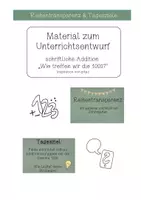 Vorschau - Präsentationen/Tafelbilder - Reihentransparenz & Tagesziele zu UB schriftliche Addition - Deckblatt