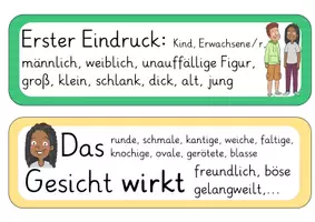 Vorschau - Arbeitsblätter - Einfache Personenbeschreibung: Materialpaket - Seite 1
