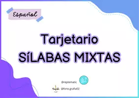 Vista previa - Tarjetas / Manipulativos - Tarjetario Sílabas Mixtas - página 1
