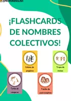 Aperçu - Cartes / Images - Flashcards des noms collectifs! Espagnol. - Page de couverture