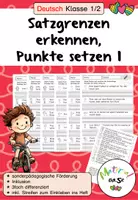 Vorschau - Arbeitsblätter - Satzgrenzen erkennen, Punkte setzen 1 - Deckblatt