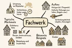 Vorschau - Arbeitsblätter - Arbeitsblätter zum Thema "Fachwerk" + Lösung & MP3 + Mindmap + Infografik - Seite 3