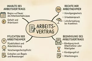 Vorschau - Arbeitsblätter - Arbeitsblatt "Arbeitsvertrag" + interaktive Lösung & MP3 + Mindmap + Infografik - Seite 3