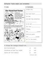 Vorschau - Arbeitsblätter - Materialpaket " 10 x Kurze, einfache Texte lesen und verstehen", Deutsch/ DaZ/Inklusion, Klasse 1-7 - Seite 2