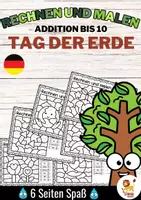 Voorbeeld - Rechen-Mal-Blätter - Addition bis 10 (Tag der Erde) April Wiskunde Duits - Voorblad