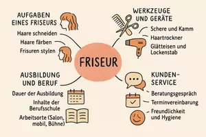 Vorschau - Arbeitsblätter - Arbeitsblätter zum Thema "Friseur" + Lösung & MP3 + Mindmap + Infografiken - Seite 3