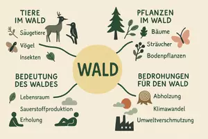 Vorschau - Arbeitsblätter - Arbeitsblatt "Wald" + Onlineübung & MP3 + Mindmap + Infografik - Seite 3