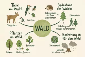 Vorschau - Arbeitsblätter - Arbeitsblatt "Wald" + Onlineübung & MP3 + Mindmap + Infografik - Seite 2