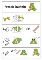 Vorschau - Mal- und Bastelvorlagen - Frosch - Bastelvorlagen mit Anleitung - Seite 1