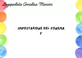 anteprima - Esercizi - Fonema F – kit logopedico dalla sillaba alla frase - Pagina 1