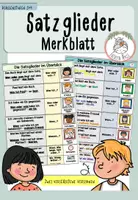 Vorschau - Merkblätter - Satzglieder Merkblatt I Kl. 4 + 5 - Deckblatt
