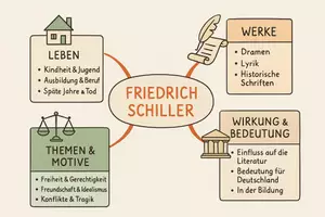 Vorschau - Arbeitsblätter - Arbeitsblatt zum Thema "Friedrich Schiller" + Onlineübung & MP3 + Mindmap + Infografiken - Seite 2
