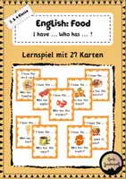 Vorschau - Spiele - Englisch Lernspiel: I have... Who has...? - Thema: Food - Deckblatt