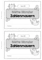 Vorschau - Arbeitsblätter - Zahlenmauern: ZR 20 - Heft (Mathe 1. / 2. Klasse) Rechenmauern - Seite 1
