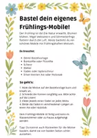 Vorschau - Mal- und Bastelvorlagen - Basteln Frühling: Frühlings-Mobile Klasse 1, 2, 3, 4 - Seite 1