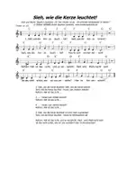 Vorschau - Anderer Materialtyp - LIED Sieh, wie die Kerze leuchtet! - KERZENLIED WEIHNACHTSLIEDER WINTER WINTERLIEDER JAHRESZEITEN - Seite 1