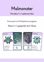 Vorschau - Spiele - Malmonster | Spiel | Kleines 1x1 | Multiplikation - Deckblatt