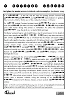 Aperçu - Feuilles d'exercices - A BRITISH EASTER – Atbash Cipher - Page 1