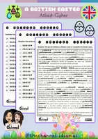 Aperçu - Feuilles d'exercices - A BRITISH EASTER – Atbash Cipher - Page de couverture