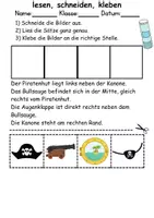 Vorschau - Spiele - Piraten Leserätsel - Lesen, schneiden, kleben - DaZ/DaF, Deutsch, Sachunterricht - Seite 2