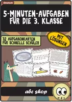 Vorschau - Aufgabenkarten - 5-Minuten-Aufgaben für zwischendurch (3. Klasse, "Ich bin schon fertig") - Deckblatt