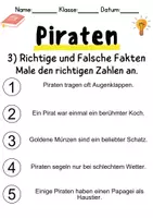 Vorschau - Mal- und Bastelvorlagen - Piraten Leseverstehen und Wortschatz - DaZ/DaF, Deutsch, Sachunterricht - Seite 3