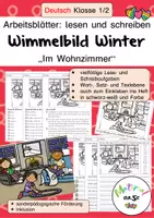 Vorschau - Arbeitsblätter - Wimmelbild Winter, lesen und schreiben, Arbeitsblätter (Wohnzimmer) - Deckblatt